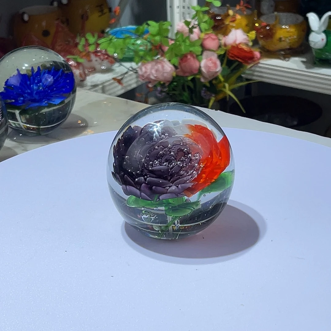 琉璃淄博琉璃，手工花球