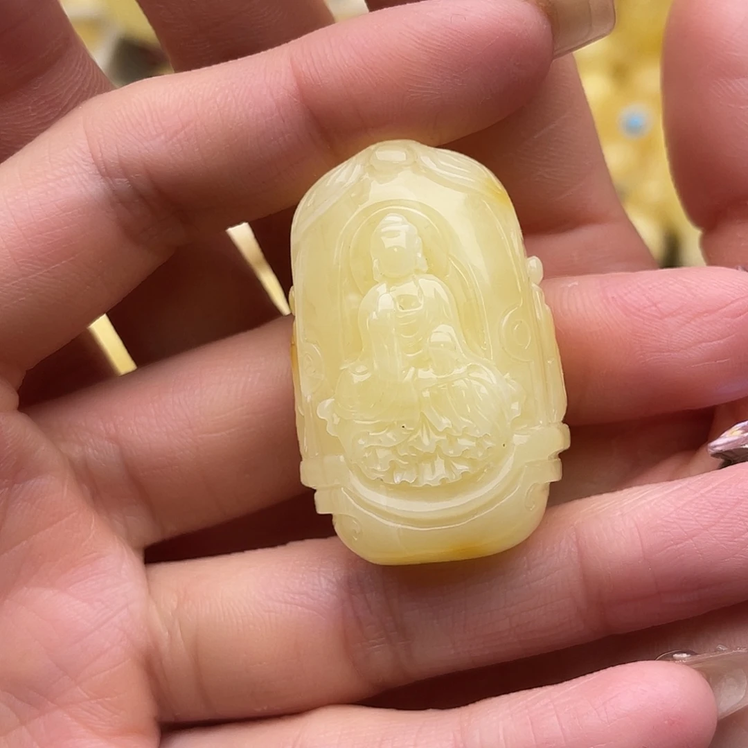 翰***琥珀未镶嵌裸石蜜蜡吊坠鸽