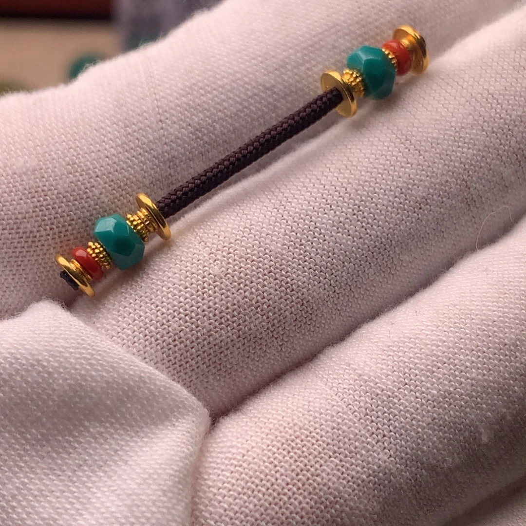 绿松石18K金镶嵌配饰