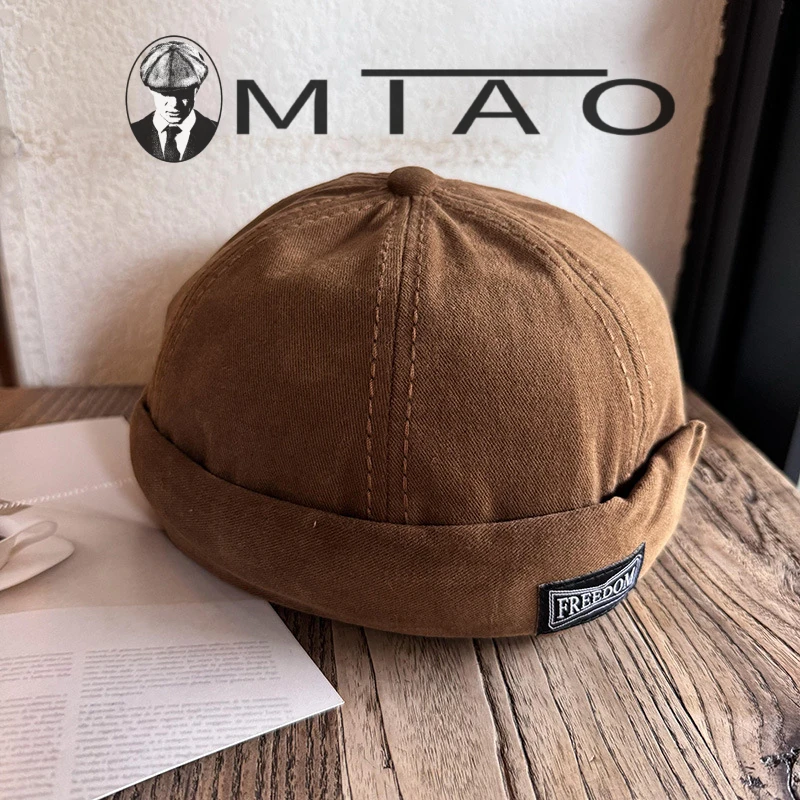 日系复古街头潮人无檐地主帽女原宿风时尚雅痞嘻哈个性瓜皮帽子男