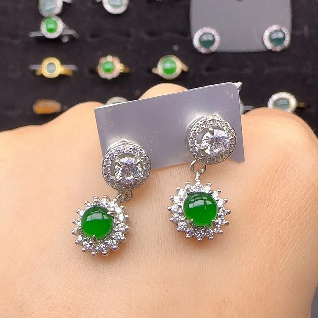 银S925镶嵌戒指翡翠