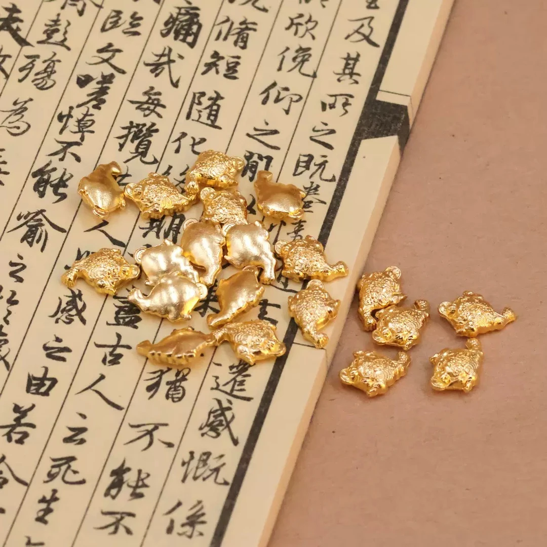 新款小金蟾摆件聚宝盆百福缸填充物金色