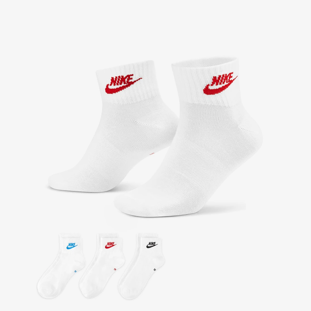 NIKE/耐克男女袜运动袜训练袜休闲袜舒适袜子三双装 DX5074-911