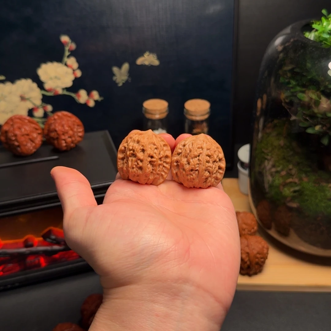 把件文玩核桃36.5mm龙脉狮子头 全品
