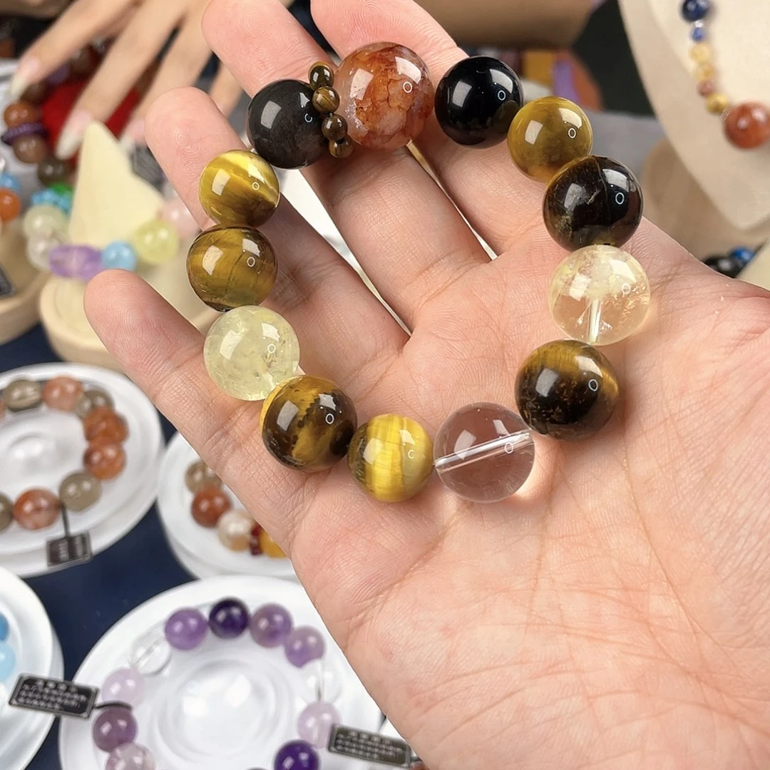 银S925镀金镶嵌手链水晶