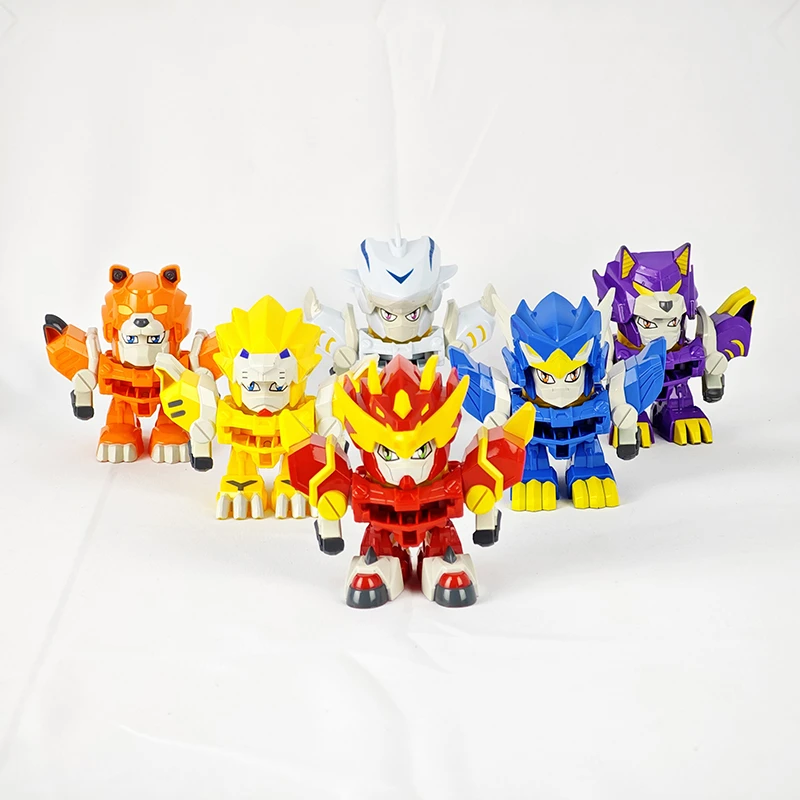 正版激战奇轮烈焰狮王战变形武装儿童玩具战轮神兽射击玩具套装