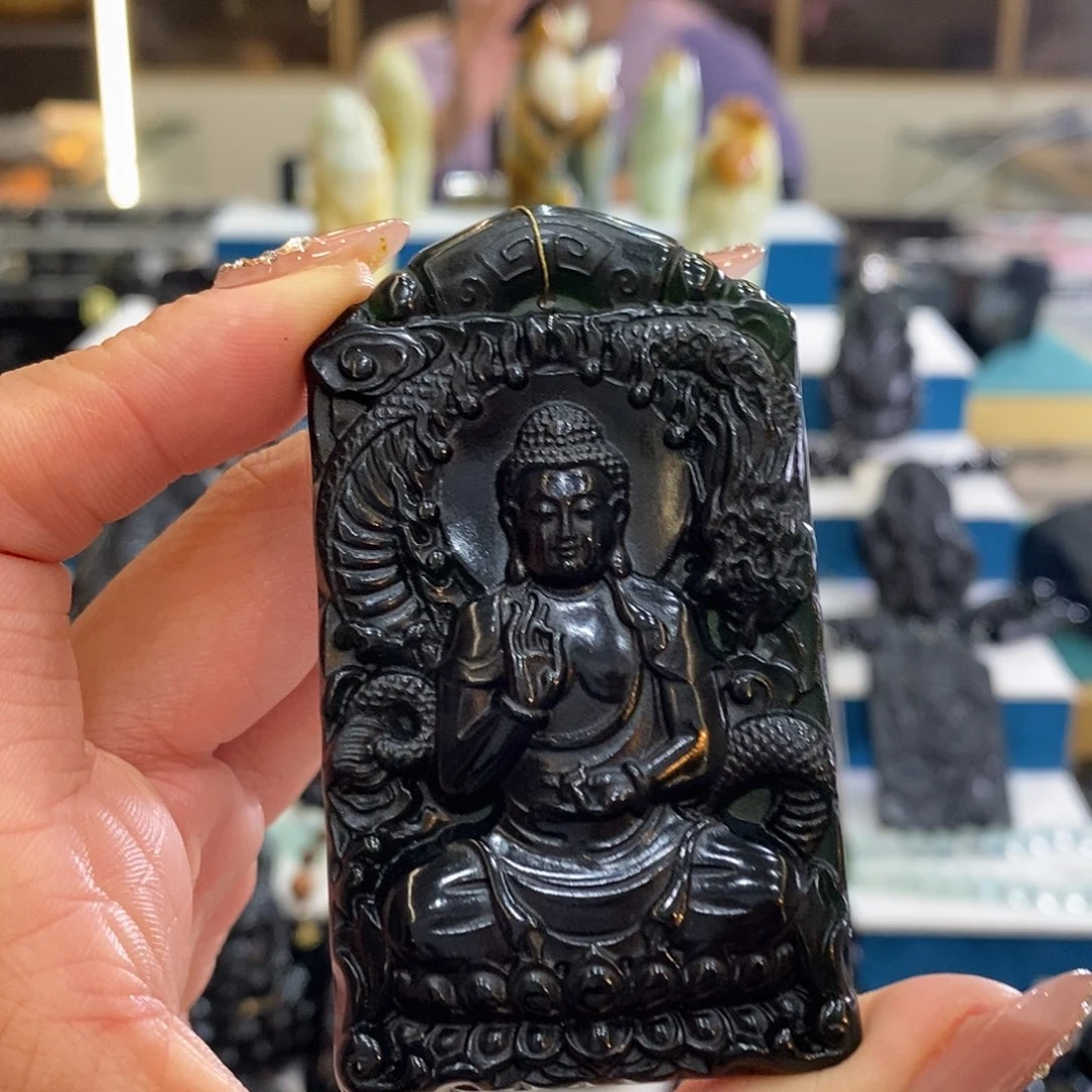 恬***无蛇纹石玉未镶嵌颈饰