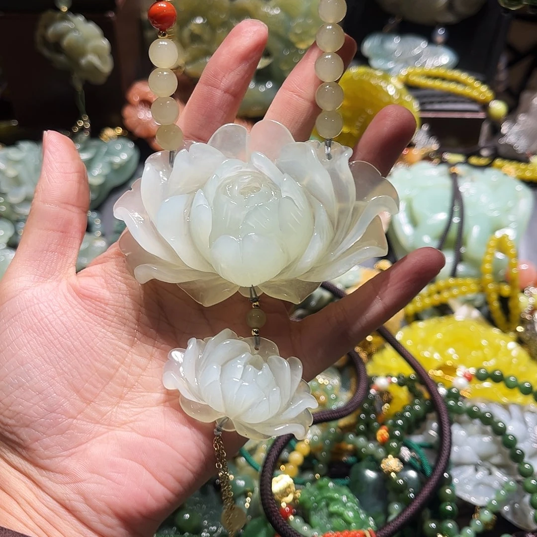 未镶嵌岫玉毛衣链࿚****