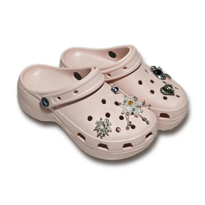 【买一送一】云朵洞洞鞋包头4.1厘米增高休闲拖鞋EVA材质透气包头