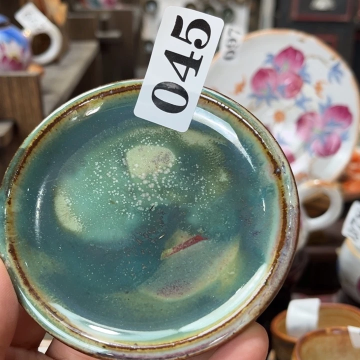 其他全手工柴烧志野杯垫045