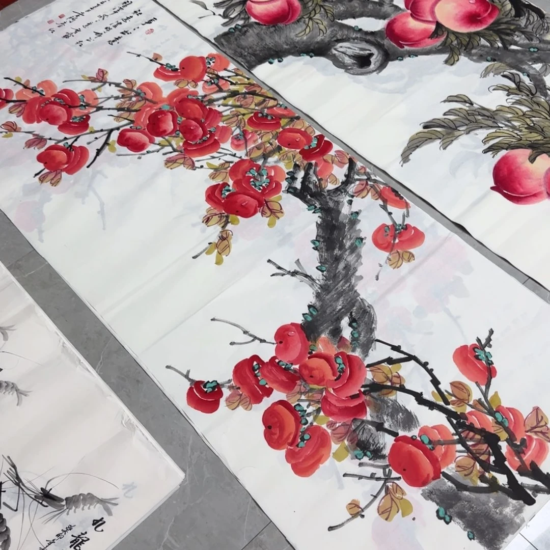 国画尺寸70X180手绘作品