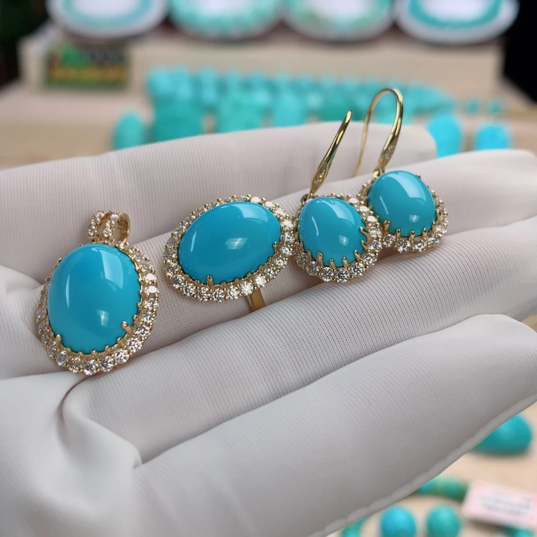 绿松石手链18K金镶嵌