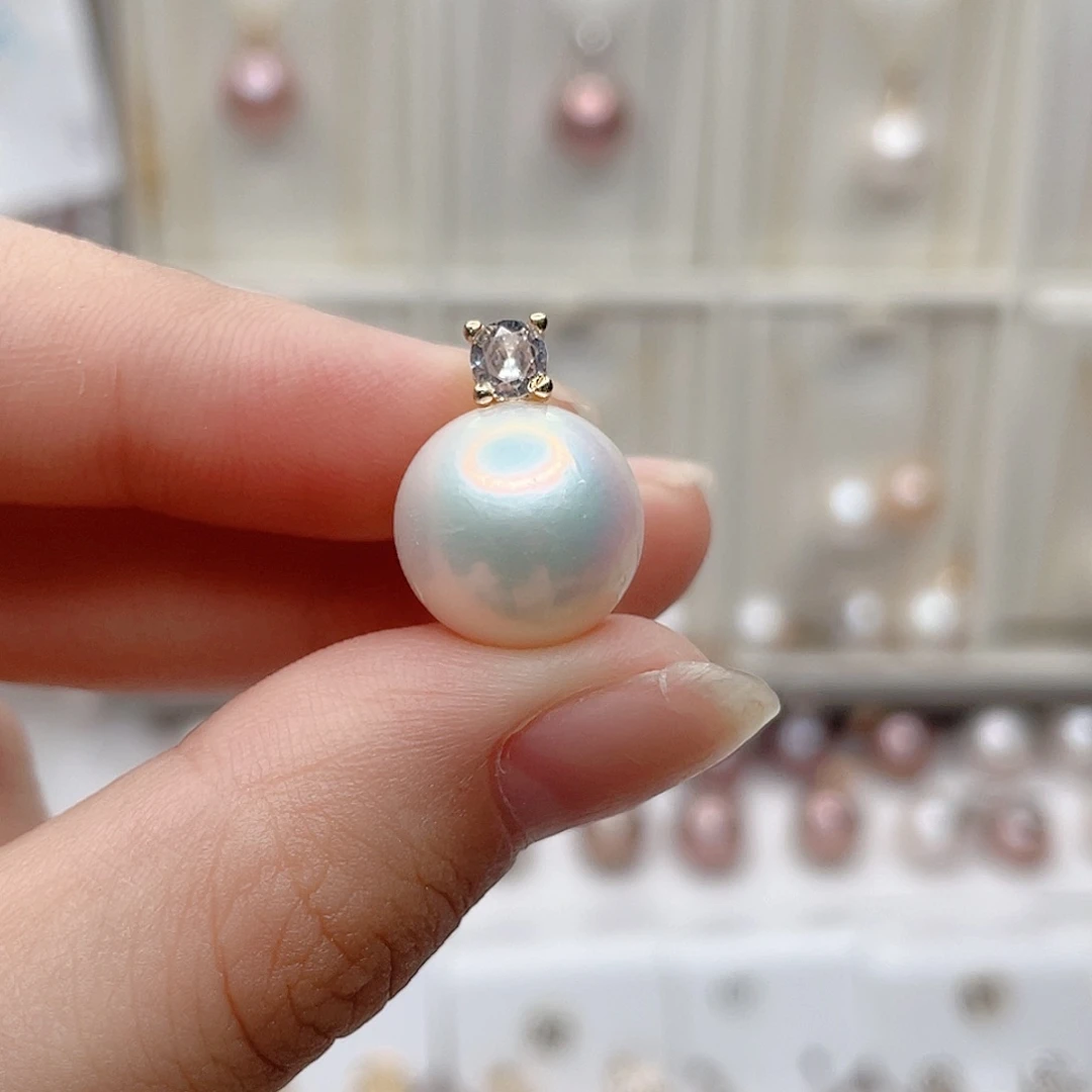 合金淡水珍珠吊坠(赠链)