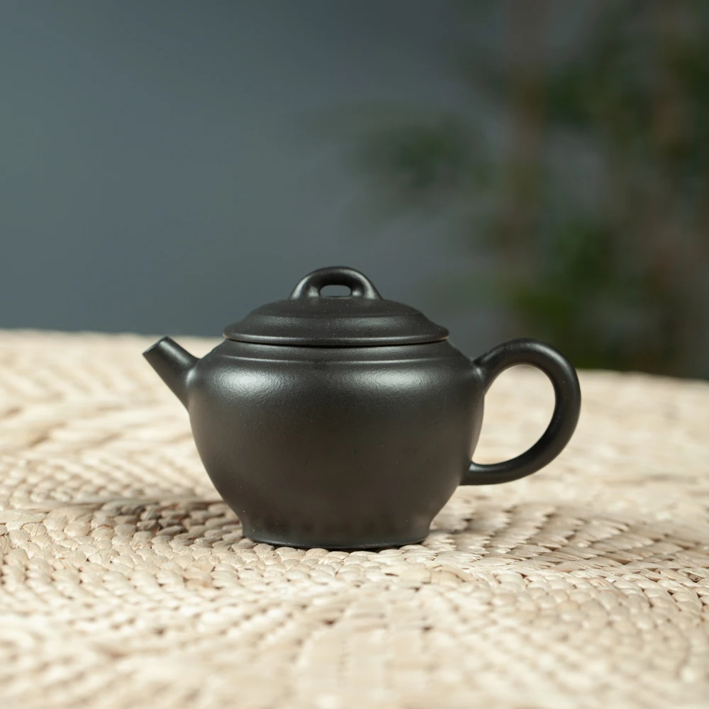 【捂灰线圆·紫泥】精工半手宜兴原矿紫泥捂灰线圆160cc