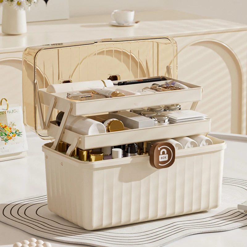 塑料多层便携式药箱药品收纳盒医药箱家用药箱收纳箱急救医疗箱