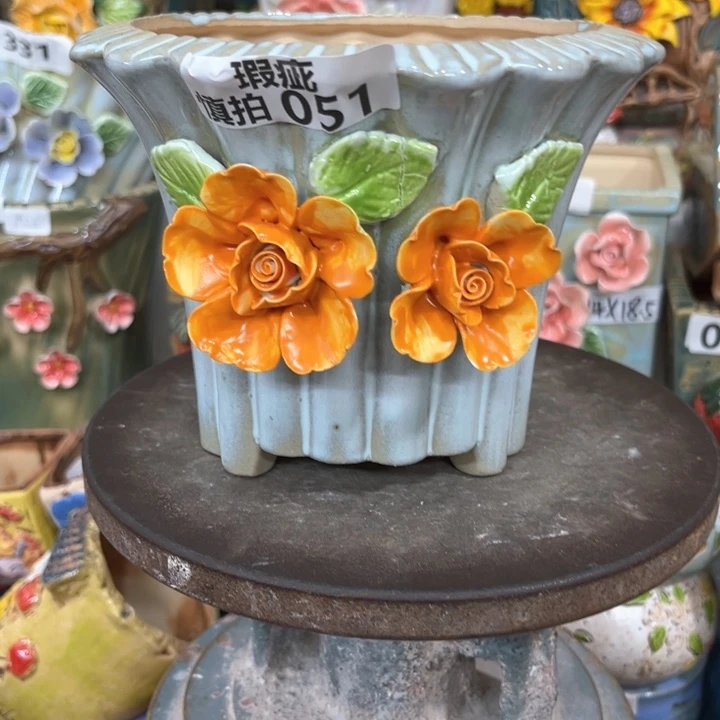 紫砂花盆粗陶材质多肉花盆051