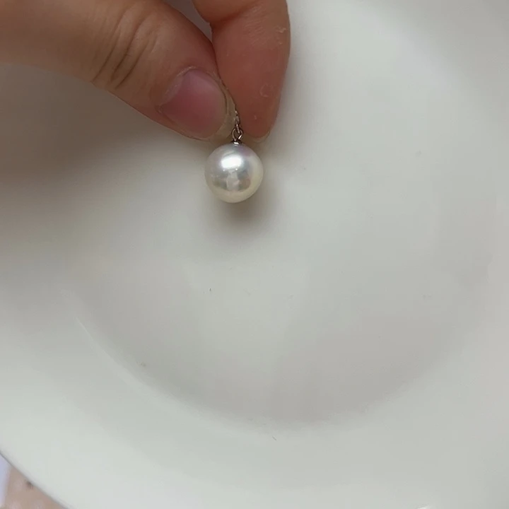 颈饰银S925镶嵌淡水珍珠11-12mm