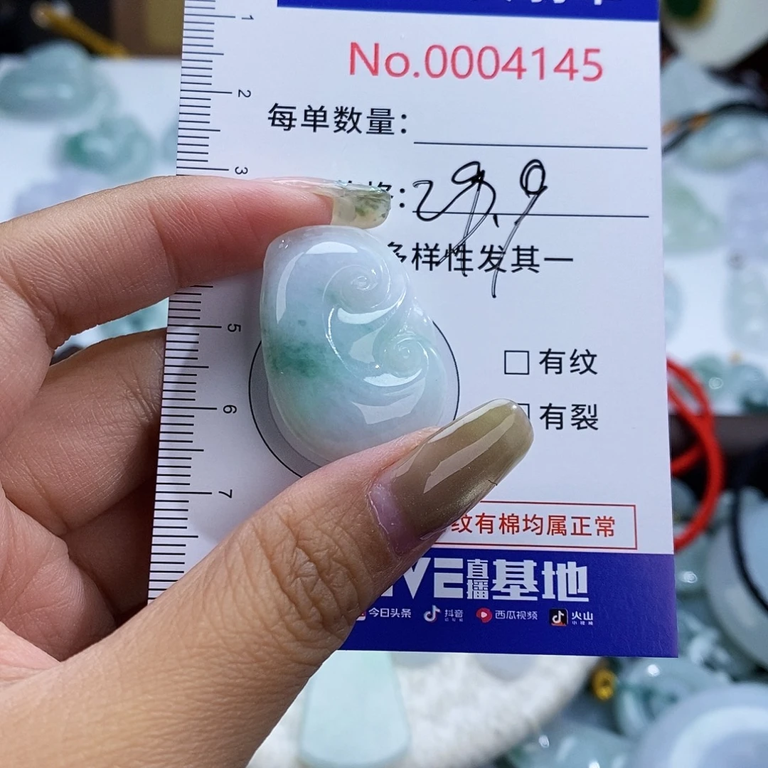 翡翠未镶嵌颈饰4145