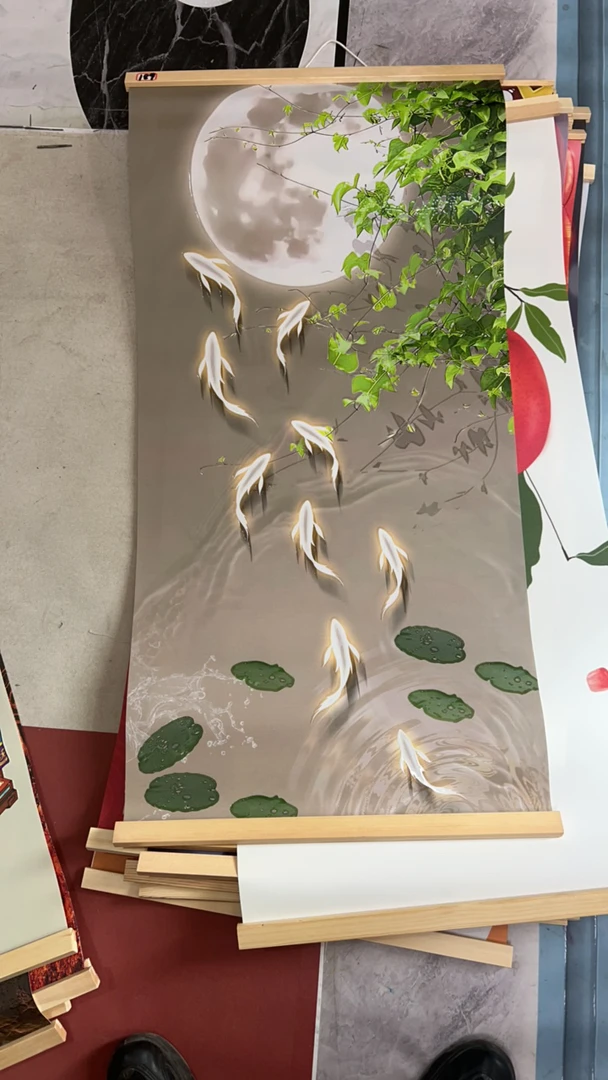 直播链接仓库清仓绿植九鱼荷叶