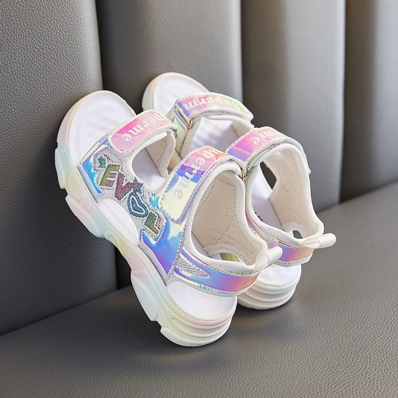 女童凉鞋夏季新款中大童软底鞋子女孩时尚童鞋子儿童公主凉鞋