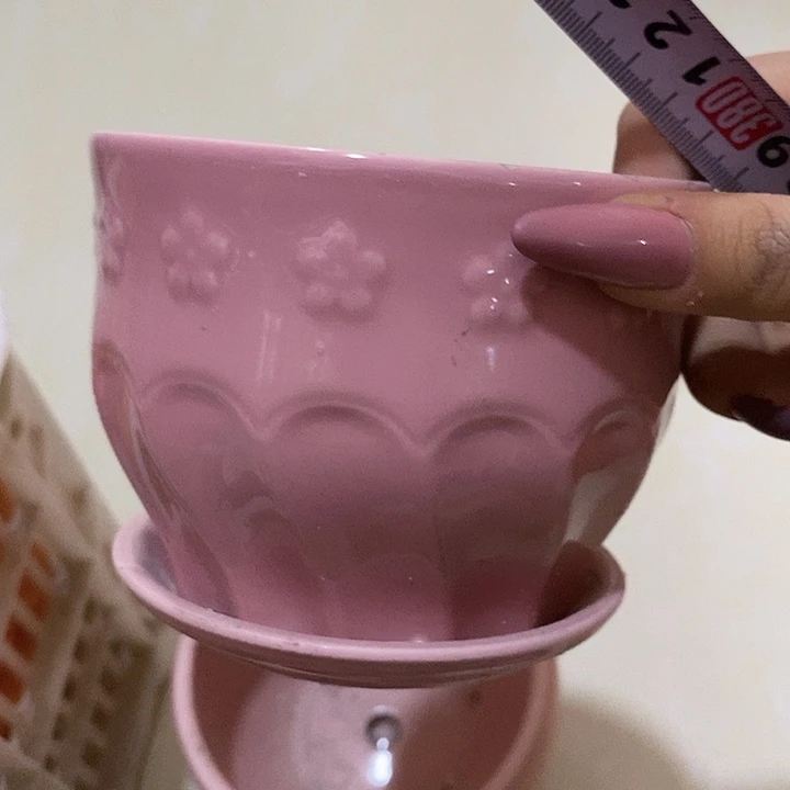 陶瓷花盆有孔 瑕疵介意勿拍