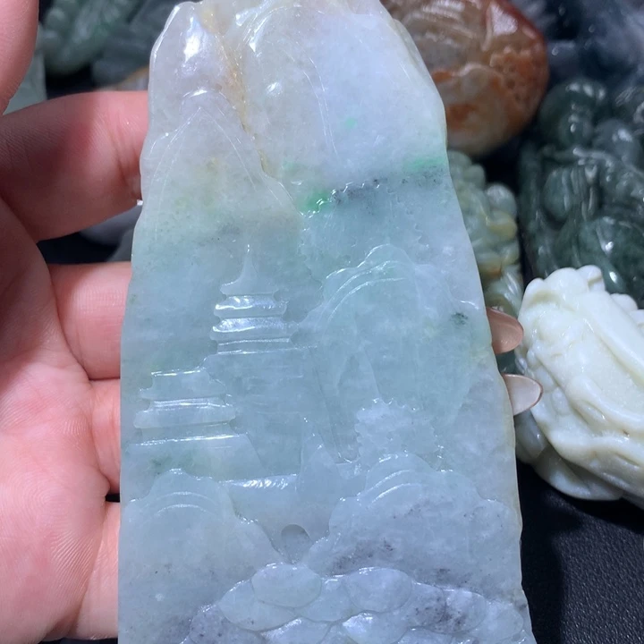 翡翠未镶嵌颈饰保真天然A货翡翠