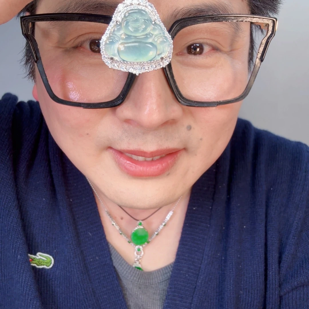 翡翠颈饰银S925镶嵌一个