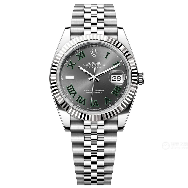 99新 Rolex/劳力士 单表/日志/126334/灰盘绿萝五铢/41表径