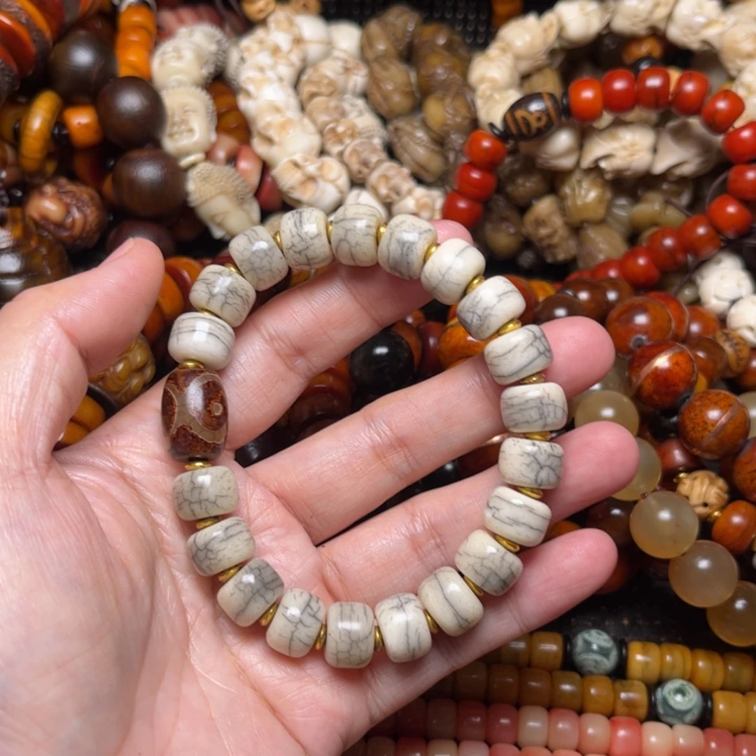 【闪购商品】牛骨手串/手链牛骨原色12×8×20颗