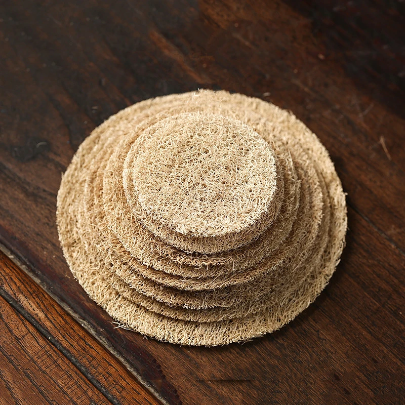 紫砂壶小配件功夫壶承底垫茶垫杯垫吸水紫沙壶壶托茶具丝瓜络日式