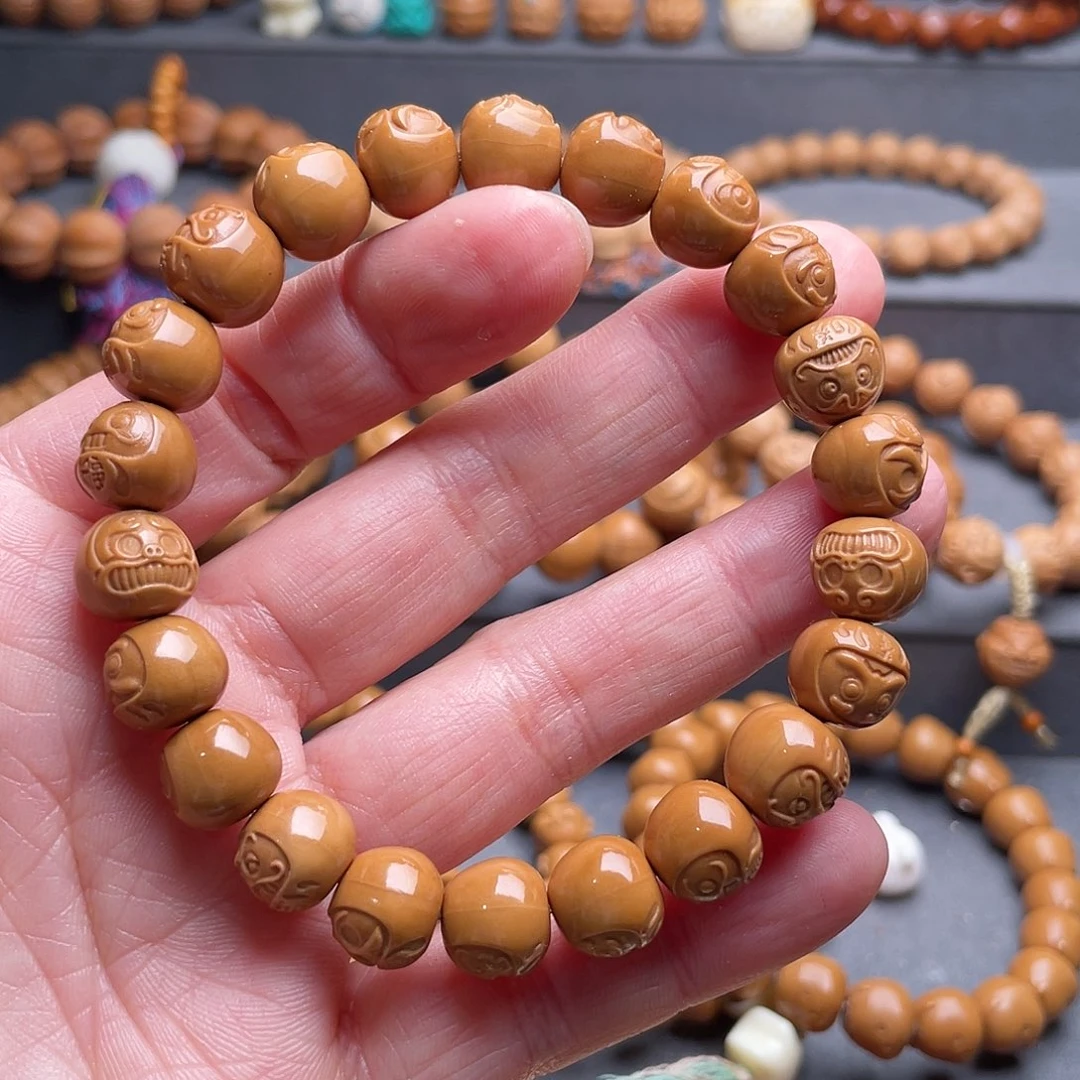 猴头核桃吊坠达摩蛋体验款猴头手串