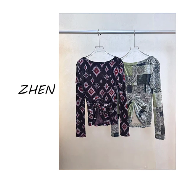 【ZHEN】25K01198  2025新款时尚气质休闲百搭上衣女