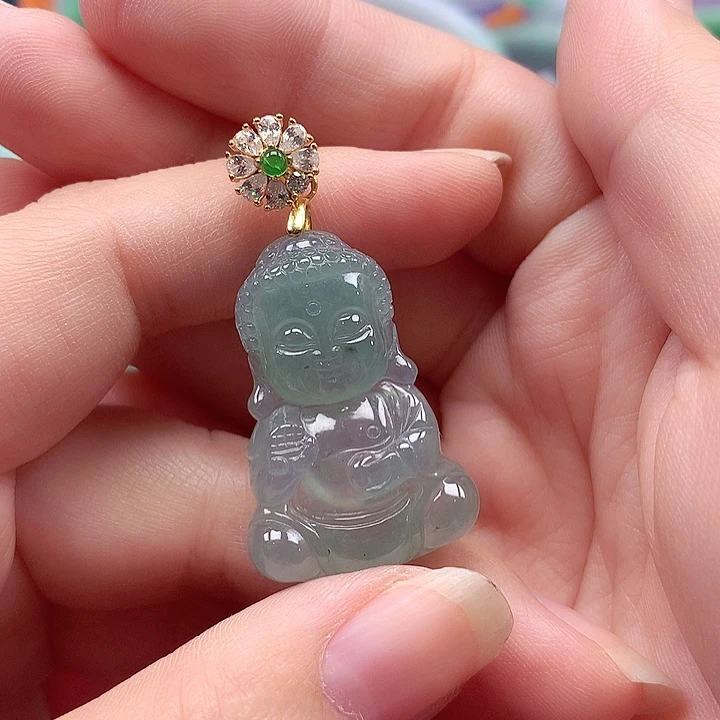 翡翠银S925镶嵌颈饰翡翠