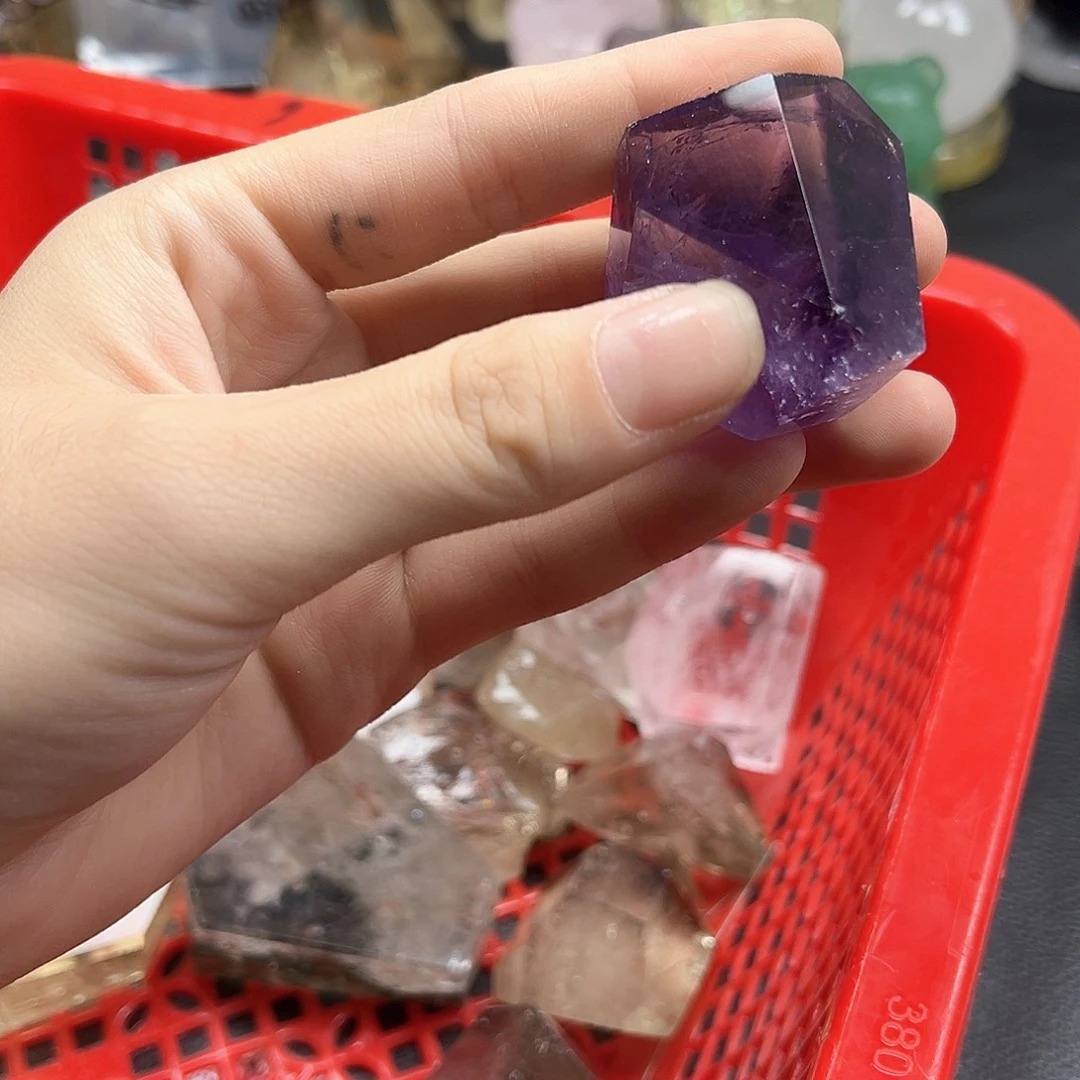 珠宝半成品紫晶未镶嵌235水晶石