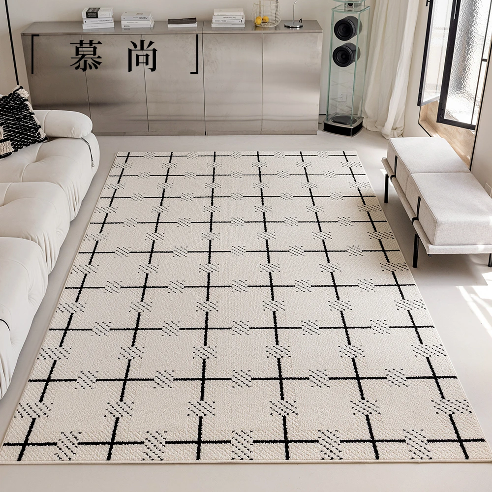 圣波斯“慕尚”时尚硅藻丝防水加厚地毯客厅卧室防水现代轻奢百搭毯