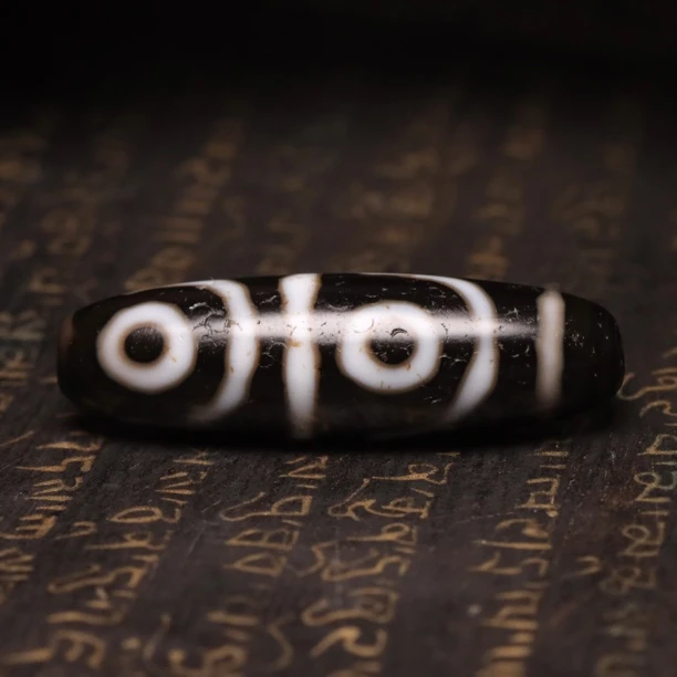 纯系列 莲花四眼 手工黑白条纹玛瑙锁骨链 时尚百搭颈饰