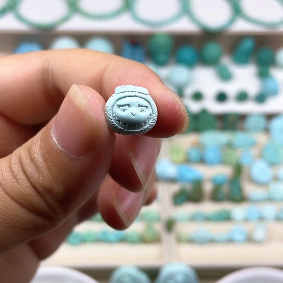 绿松石未镶嵌珠子