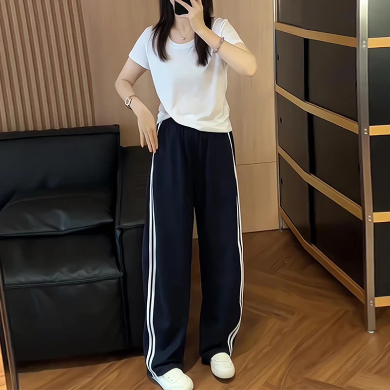 夏季一整套女装2025年新款韩版减龄短袖上衣休闲裤两件套顺B034-