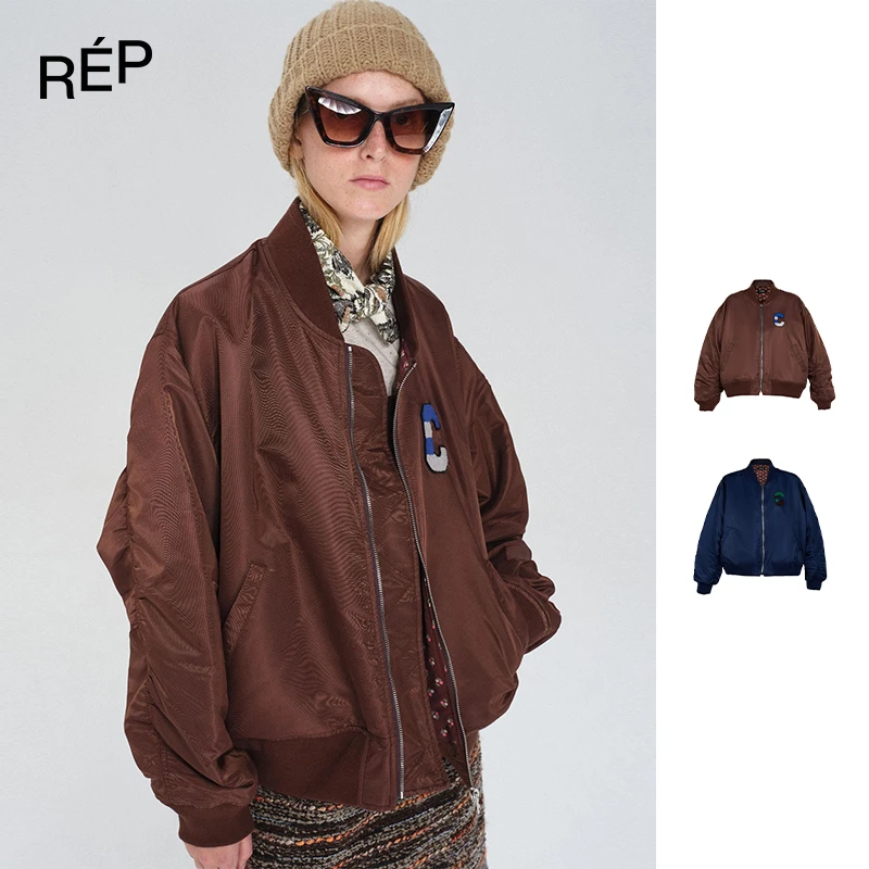 REP-COEMES设计师品牌藏青/咖色字母棒球服 25SEP PACKAGE新款