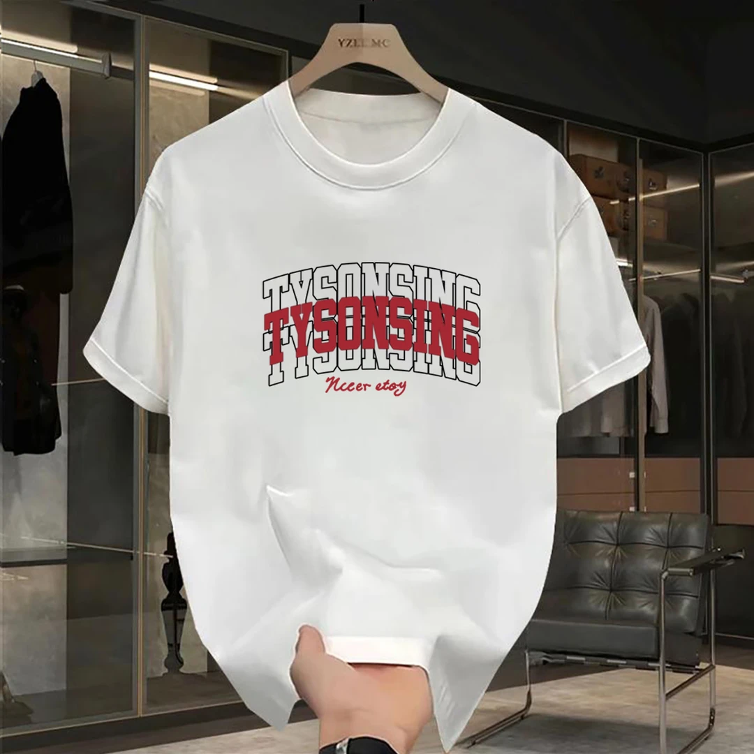 纯棉短袖男t恤夏季宽松印花全棉ins韩版新款圆领打底衫百搭上衣