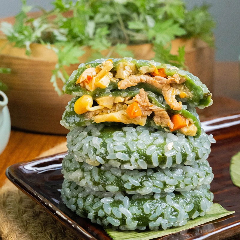 浙江特产手工艾草糯米饼菜果米粿团子粢毛团麻糍糕点心早餐半成品老式糕点美食