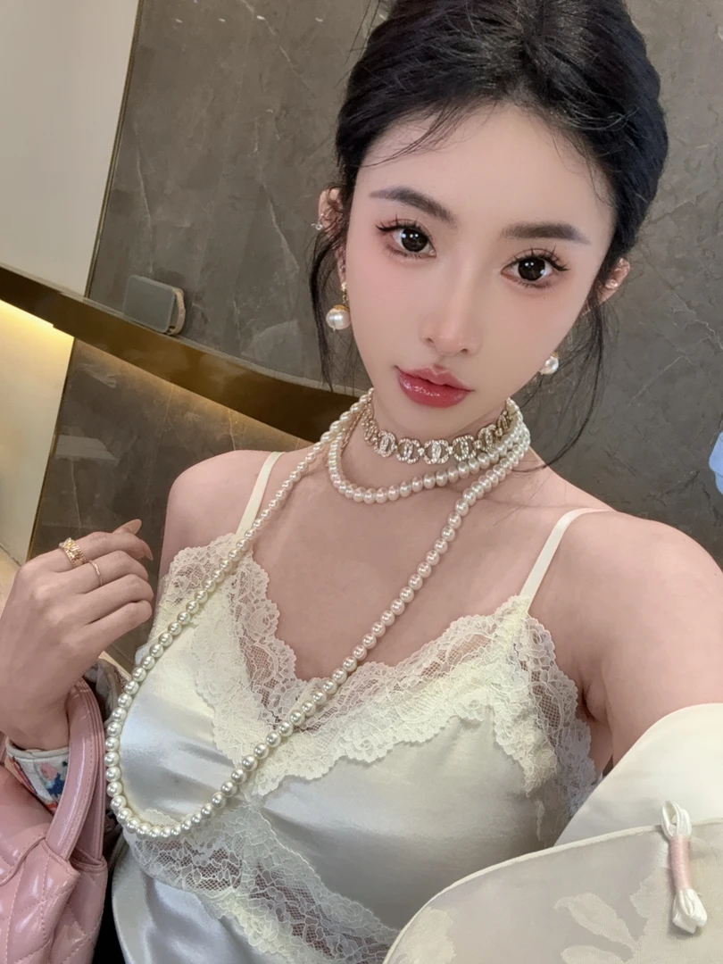 凤起玉鸣【桃之夭夭】新中式蕾丝背心短款性感夏季打底背心