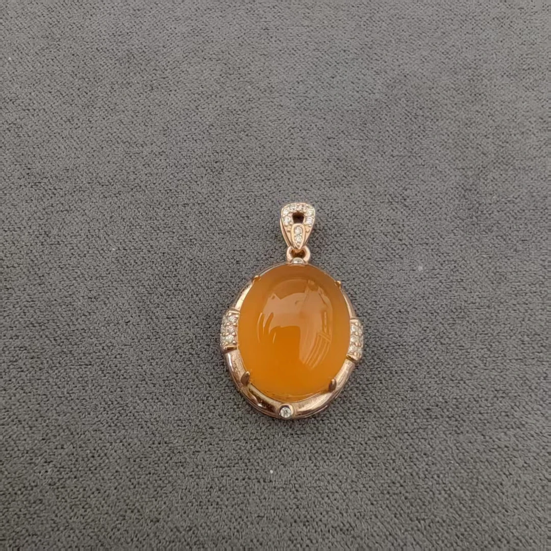 吊坠925银亚克力 S925银红色吊坠#6174