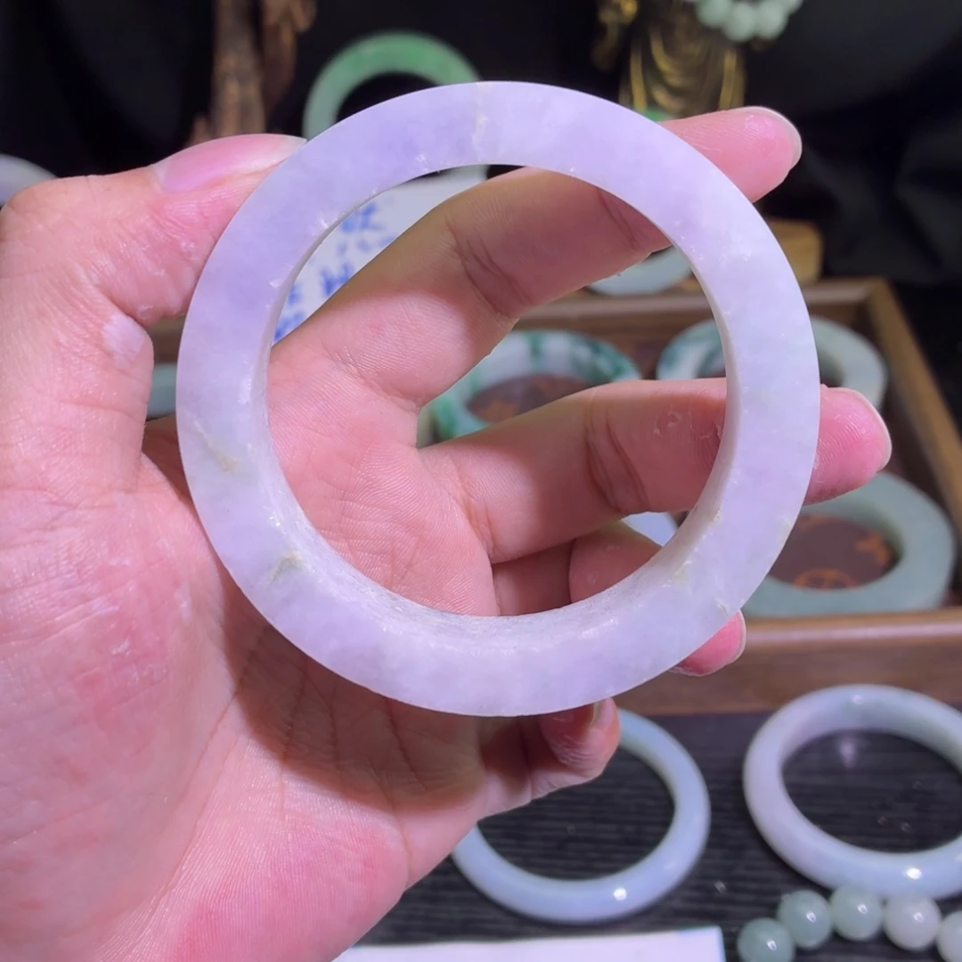 定制翡翠未镶嵌翡翠A货毛胚手镯定制