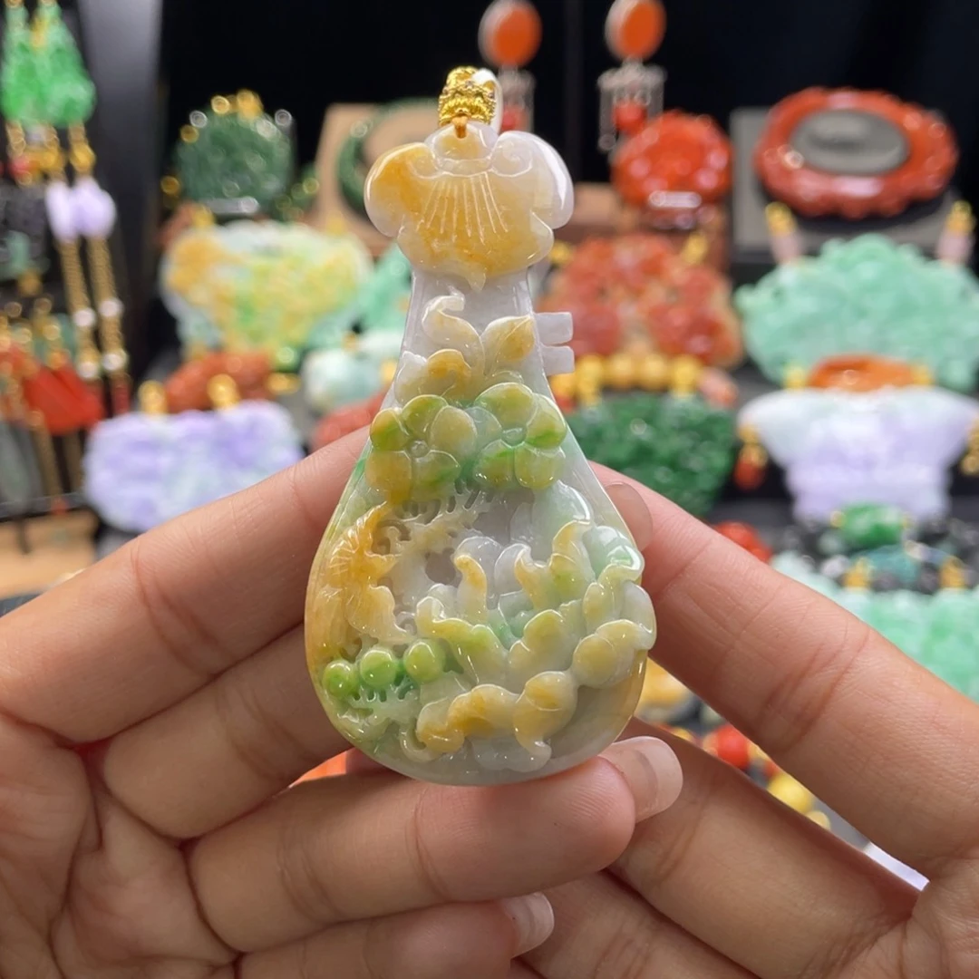 翡翠颈饰未镶嵌代编织