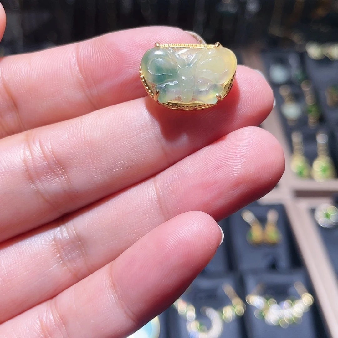 翡翠银S925镶嵌颈饰