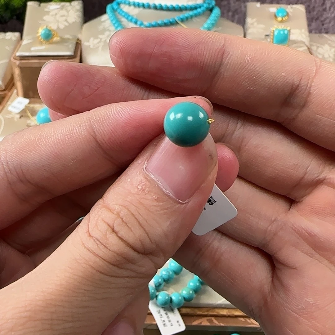 绿松石未镶嵌9mm➕单珠