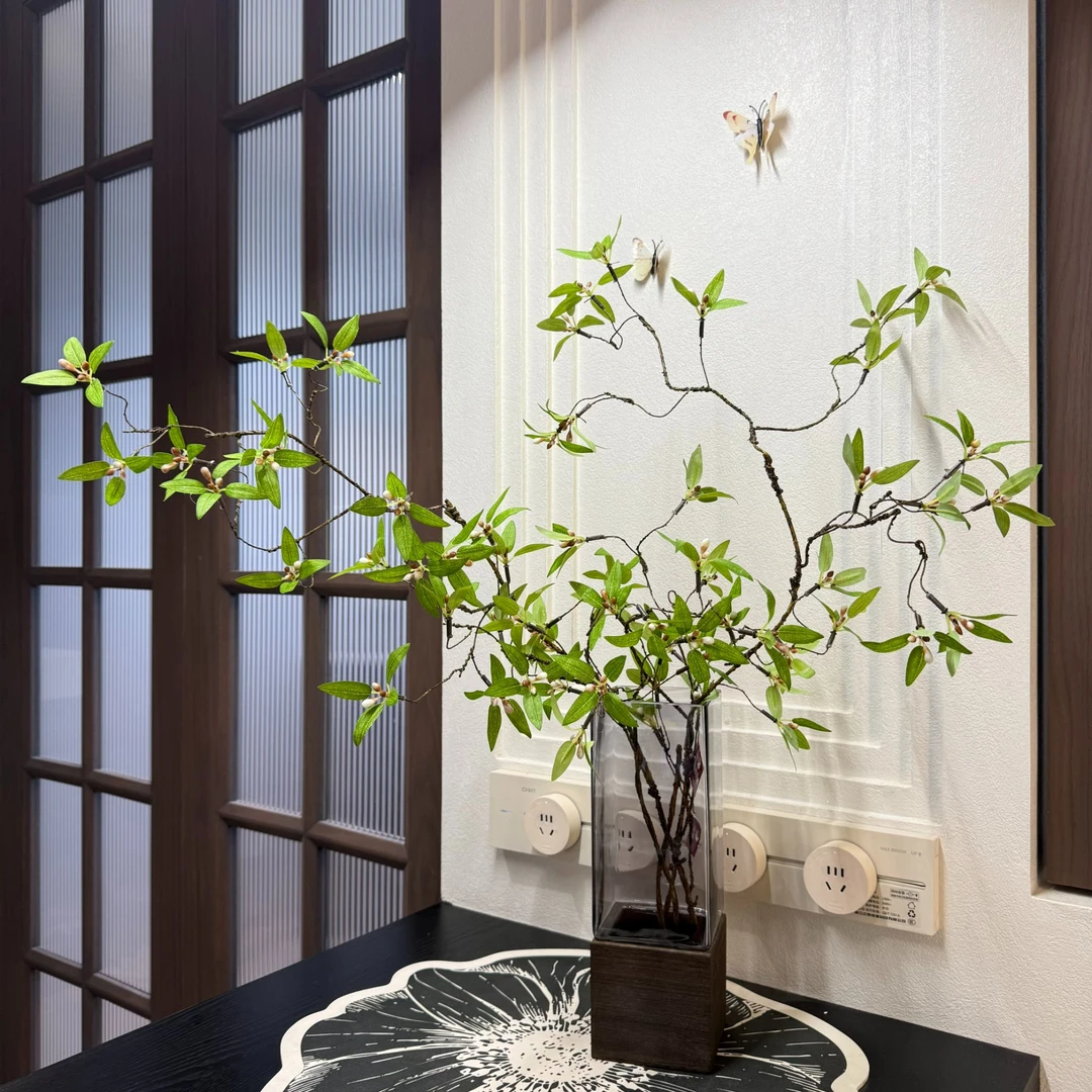 掬涵【推荐】仿真藤蔓石榴枝新中式客厅餐厅桌面装饰插花高端仿真花
