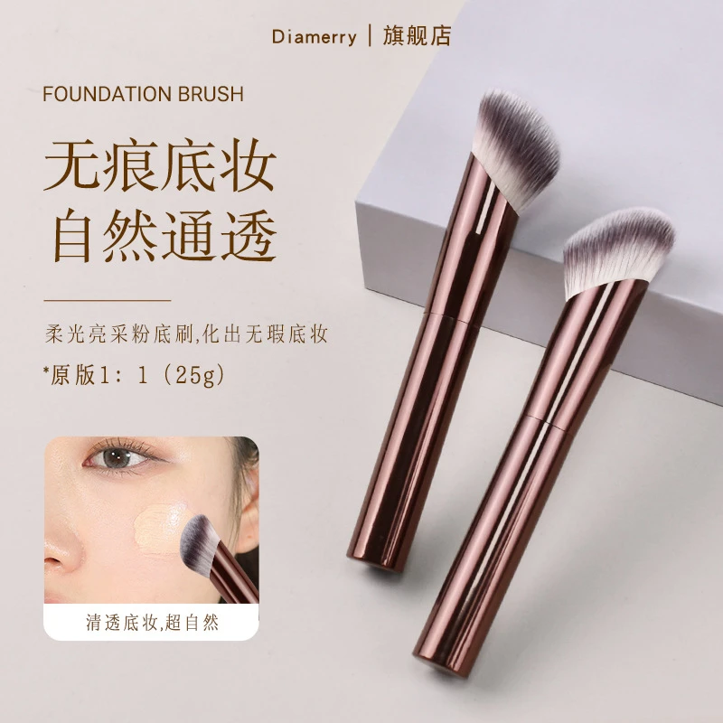 沧州化妆刷斜软毛型粉底刷打底遮瑕刷无痕修容刷轻薄腮红刷轮廓刷