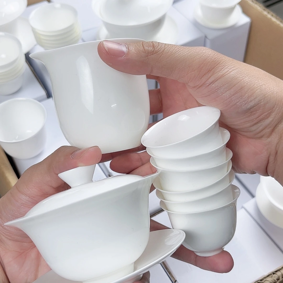 【闪购商品】120+6美人杯+公道杯骨瓷套装